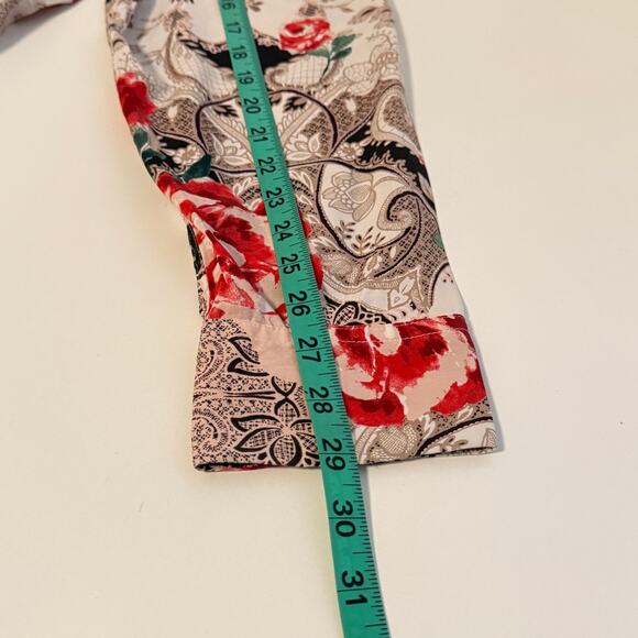 Chicos Silky Soft Floral Button Down Charm Easy Shirt Sz Lrg/2 Office Siren Y2K - Picture 8 of 10